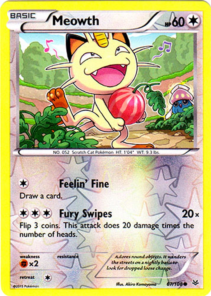 Meowth - 67/108 - Common - Reverse Holo