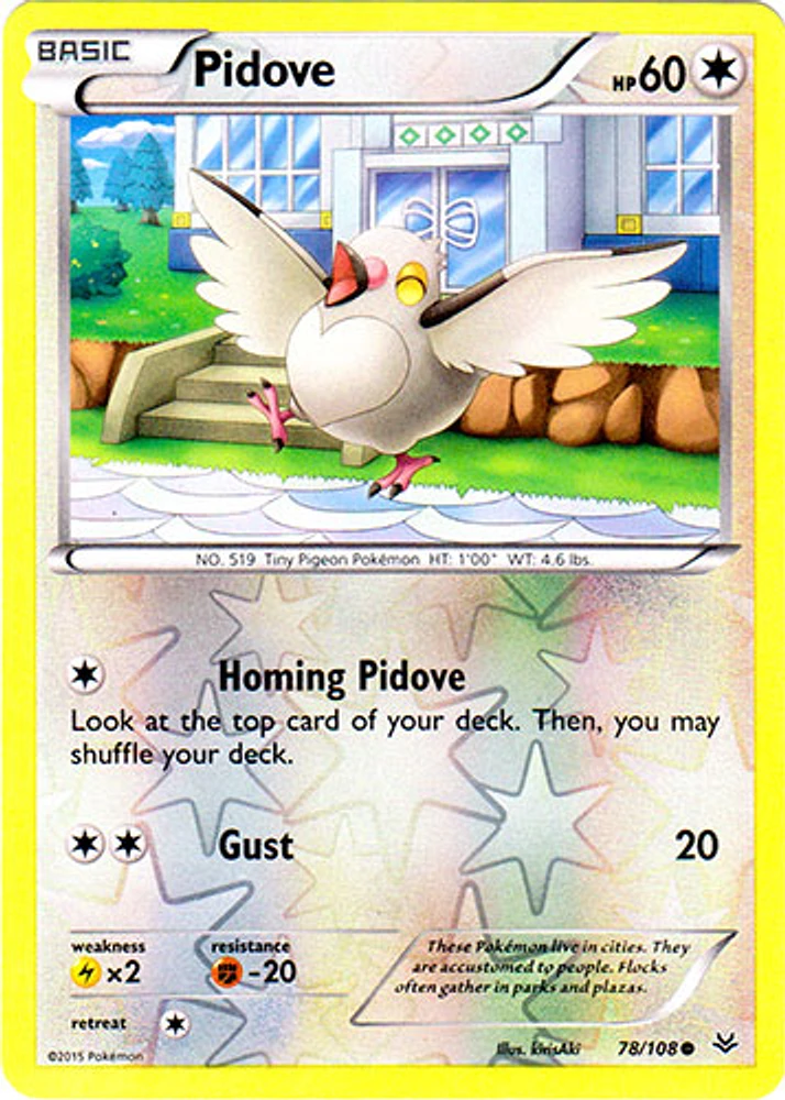 Pidove - 78/108 - Common - Reverse Holo