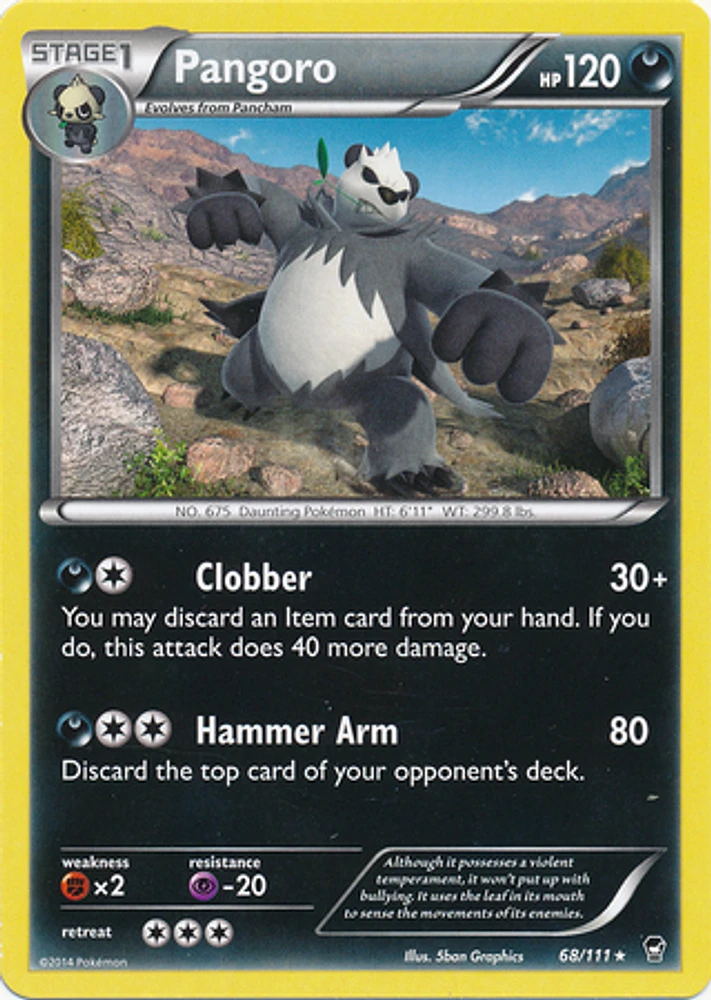 Pangoro - 68/111 - Cracked Ice Dark Hammer Theme Deck Exclusive