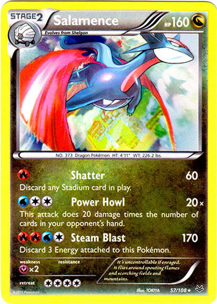 Salamence - 57/108 - Non-Holo Aurora Blast Theme Deck Exclusive