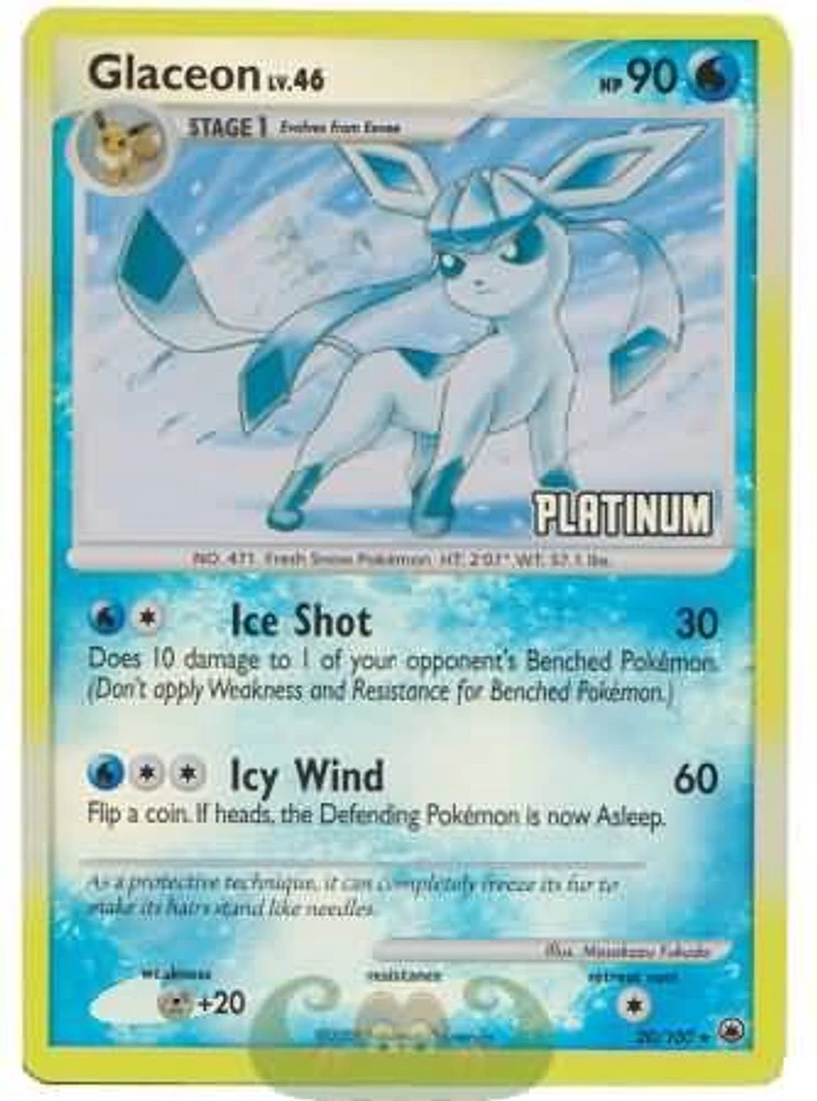 Glaceon - 20/100 - Holo Rare - Reverse Holo Platinum Sneak Peek