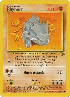 Rhyhorn - 90/130 - Common - Unlimited Edition