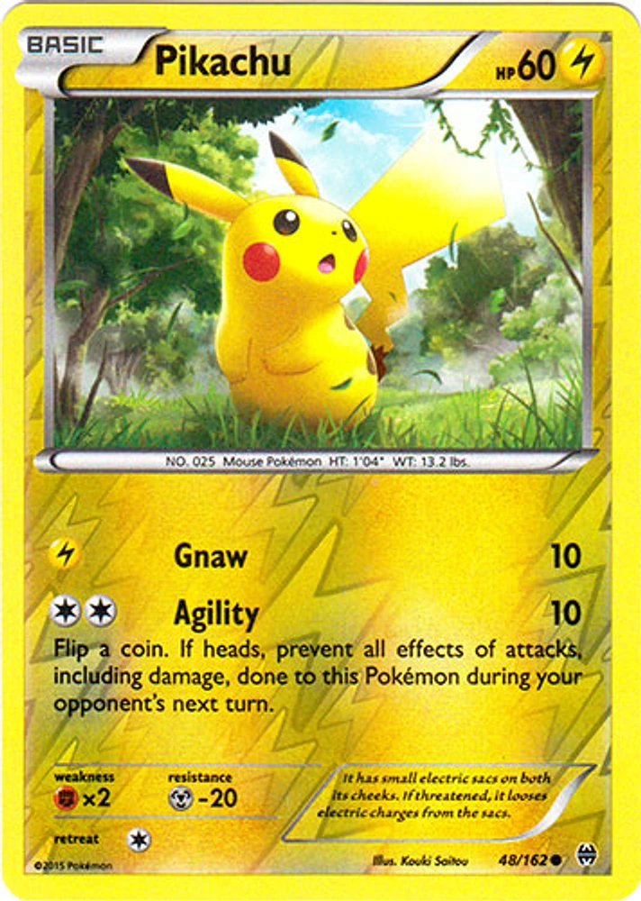 Pikachu - 48/162 - Common - Reverse Holo