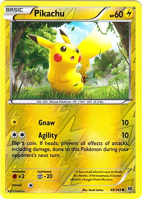 Pikachu - 48/162 - Common - Reverse Holo