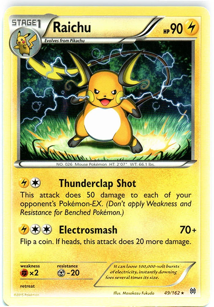 Raichu - 49/162 - Rare