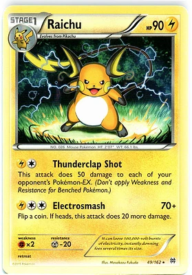 Raichu - 49/162 - Rare