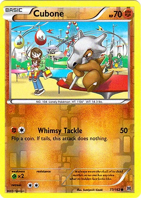 Cubone - 77/162 - Common - Reverse Holo