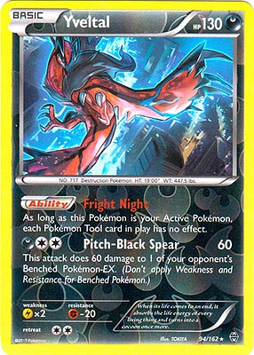 Yveltal - 94/162 - Holo Rare - Reverse Holo