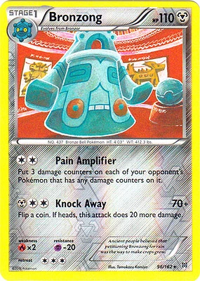 Bronzong - 96/162 - Rare - Reverse Holo