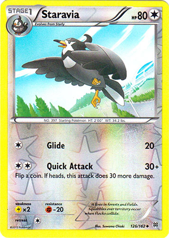 Staravia - 126/162 - Uncommon - Reverse Holo