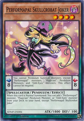 Performapal Skullcrobat Joker - SDMP-EN006 - Common - 1st Edition