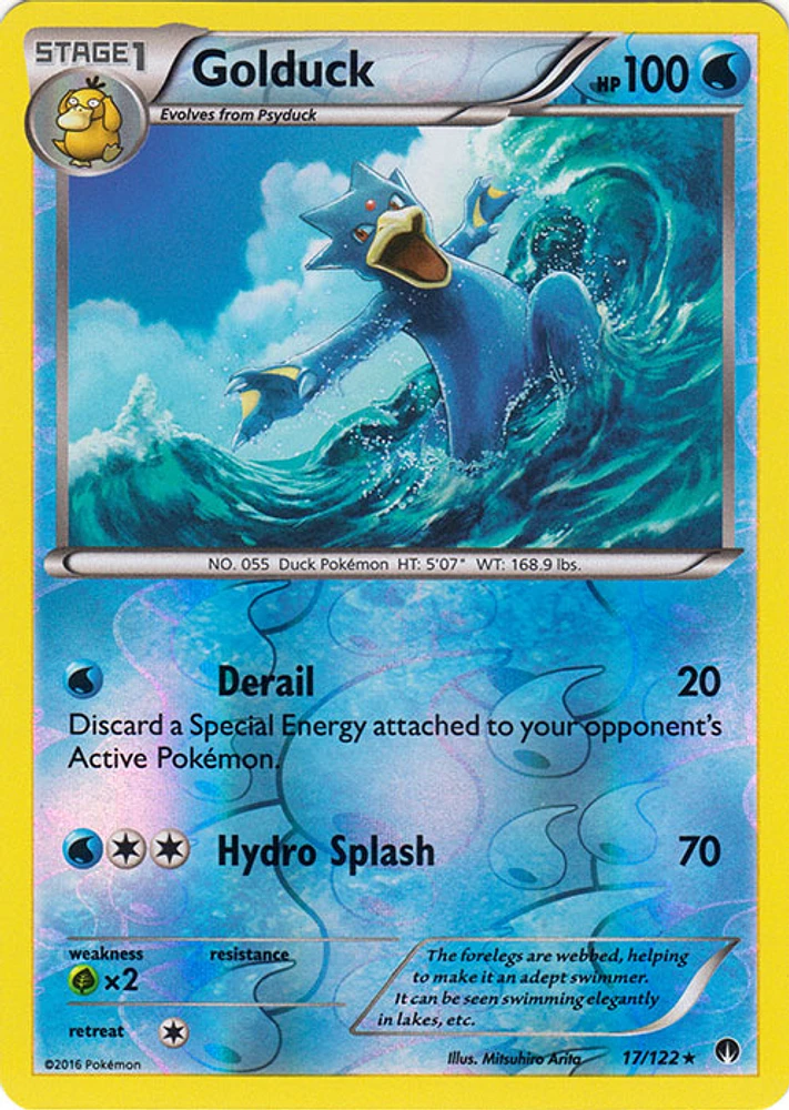 Golduck - 17/122 - Rare - Reverse Holo