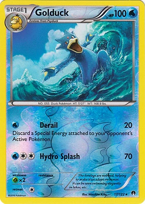 Golduck - 17/122 - Rare - Reverse Holo