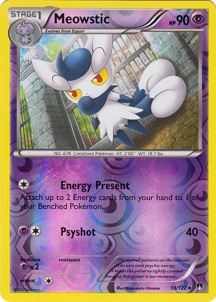 Meowstic - 59/122 - Rare - Reverse Holo