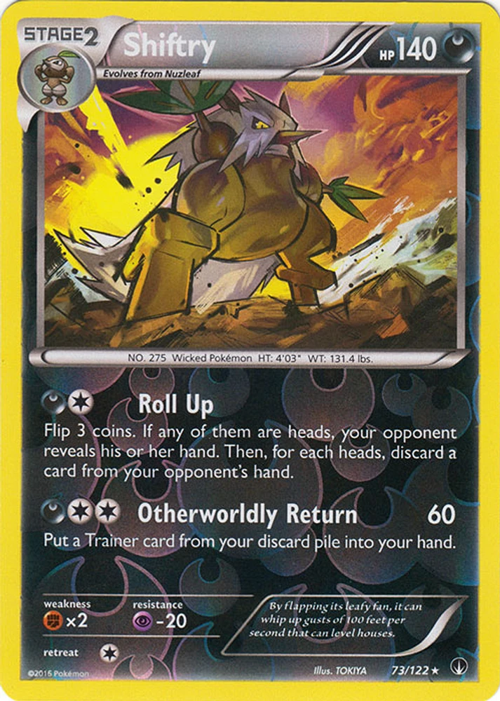 Shiftry - 73/122 Rare Reverse Holo