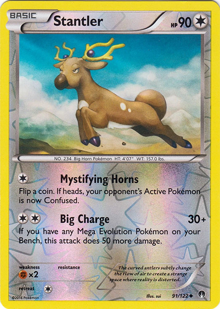 Stantler - 91/122 - Uncommon - Reverse Holo