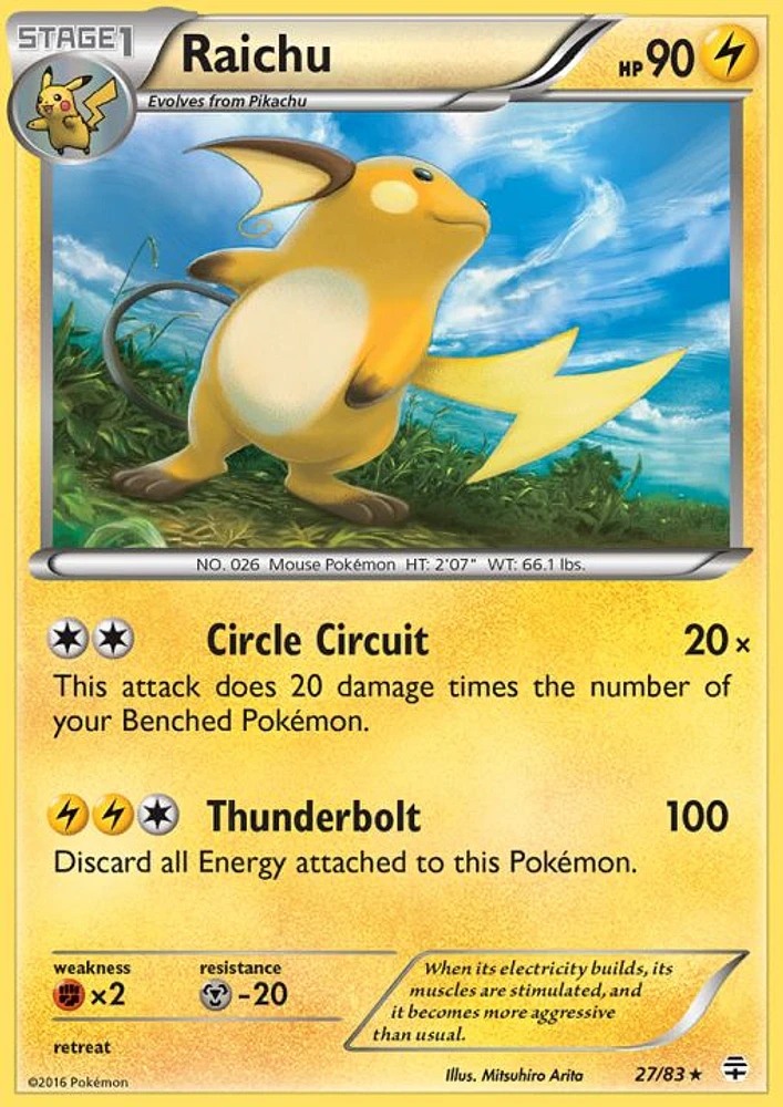 Raichu - 27/83 - Holo Rare