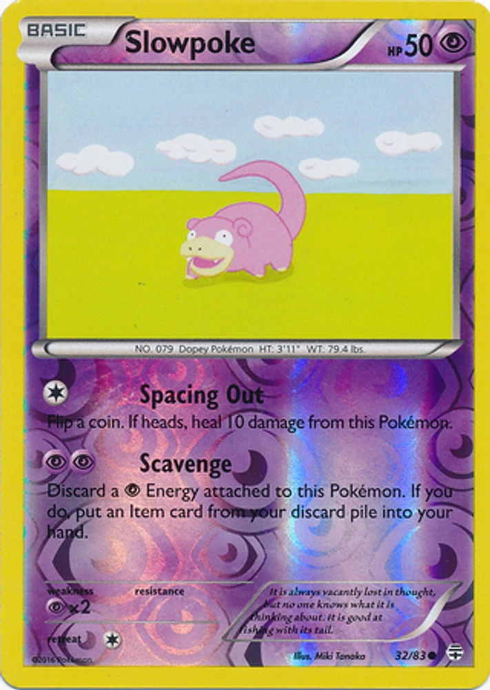 Slowpoke - 32/83 - Common - Reverse Holo