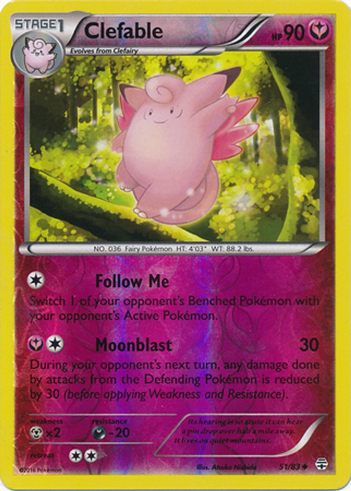 Clefable - 51/83 - Uncommon - Reverse Holo