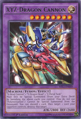 XYZ-Dragon Cannon - MIL1-EN040 - Rare - 1st Edition