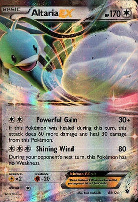 Altaria EX - 83/124 - Holo Rare ex