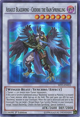 Assault Blackwing - Chidori the Rain Sprinkling - SHVI-EN051 - Super Rare - 1st Edition