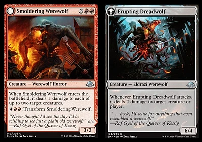 Smoldering Werewolf // Erupting Dreadwolf