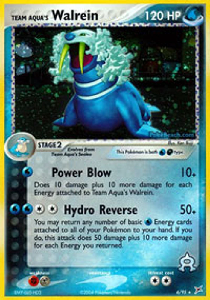 Team Aqua's Walrein - 6/95 Holo Rare