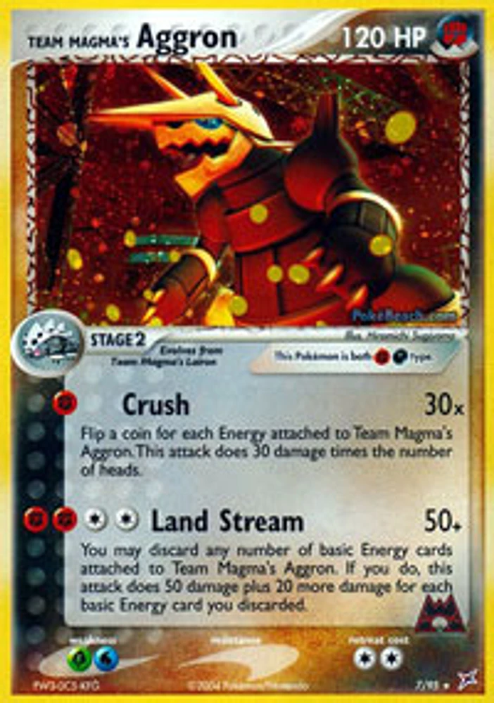 Team Magma's Aggron - 7/95 - Holo Rare