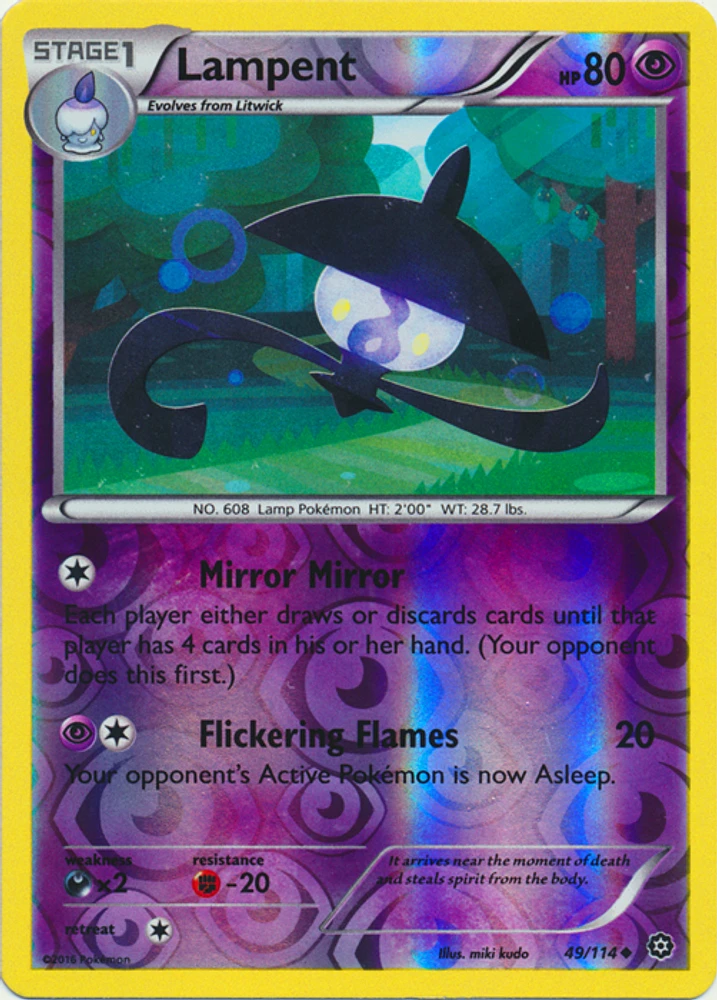 Lampent - 49/114 - Uncommon - Reverse Holo