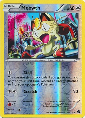 Meowth - 88/114 - Common - Reverse Holo