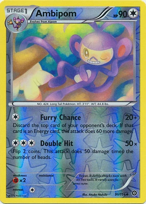 Ambipom - 91/114 - Uncommon - Reverse Holo