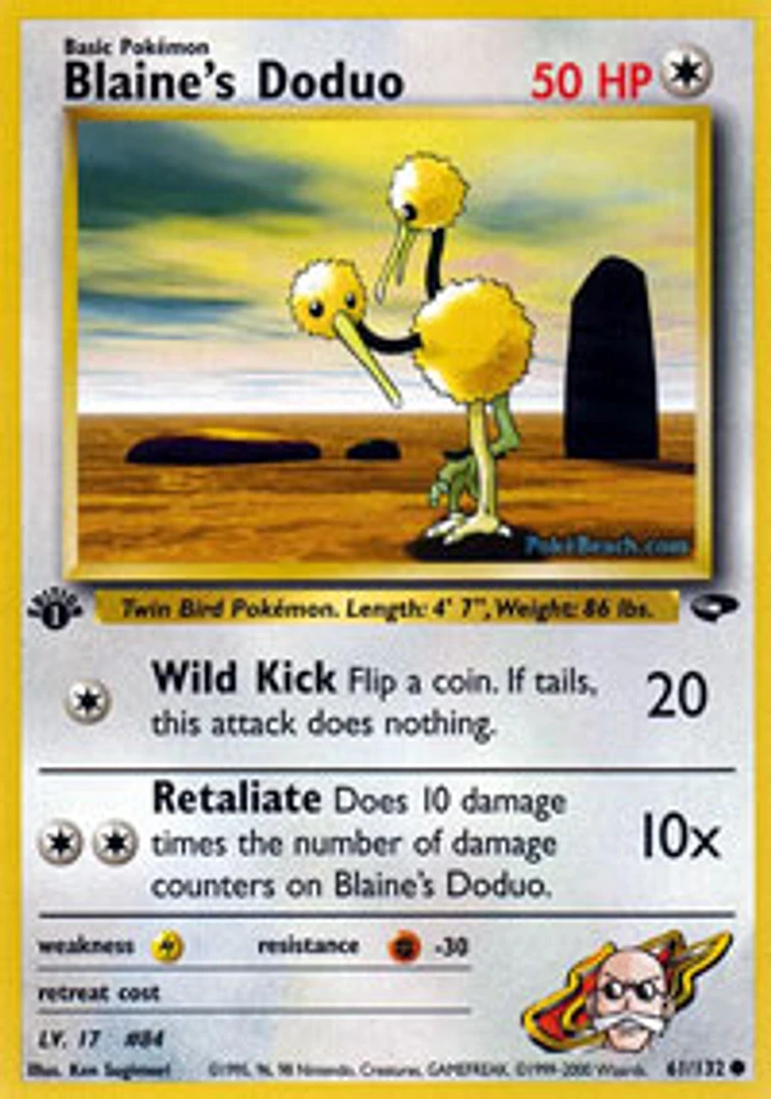 Blaine's Doduo - 61/132 - Common - 1st Edition