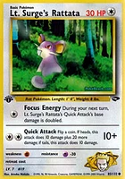 Lt. Surge's Rattata - 85/132 - Common - 1st Edition