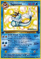 Vaporeon - 28/64 - Rare - 1st Edition