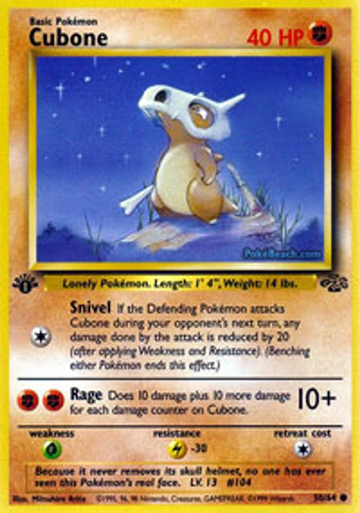 Cubone - 50/64 - Common - 1st Edition