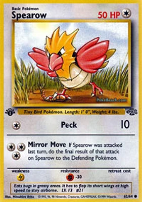 Spearow - 62/64 - Common - 1st Edition