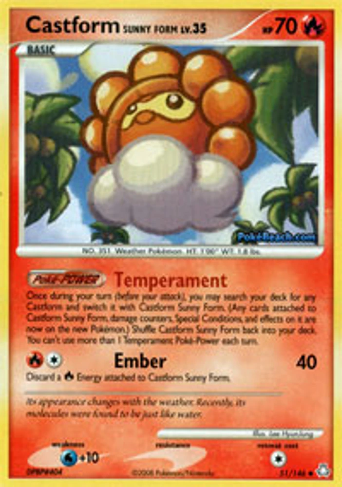 Castform Sunny Form - 51/146 - Uncommon