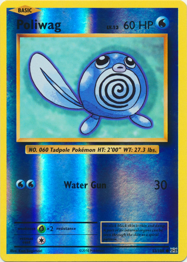 Poliwag - 23/108 Common Reverse Holo