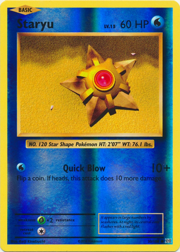 Staryu - 30/108 - Common - Reverse Holo