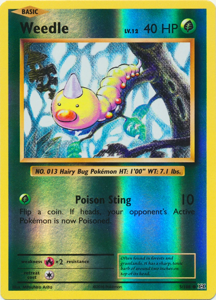 Weedle - 5/108 Common Reverse Holo