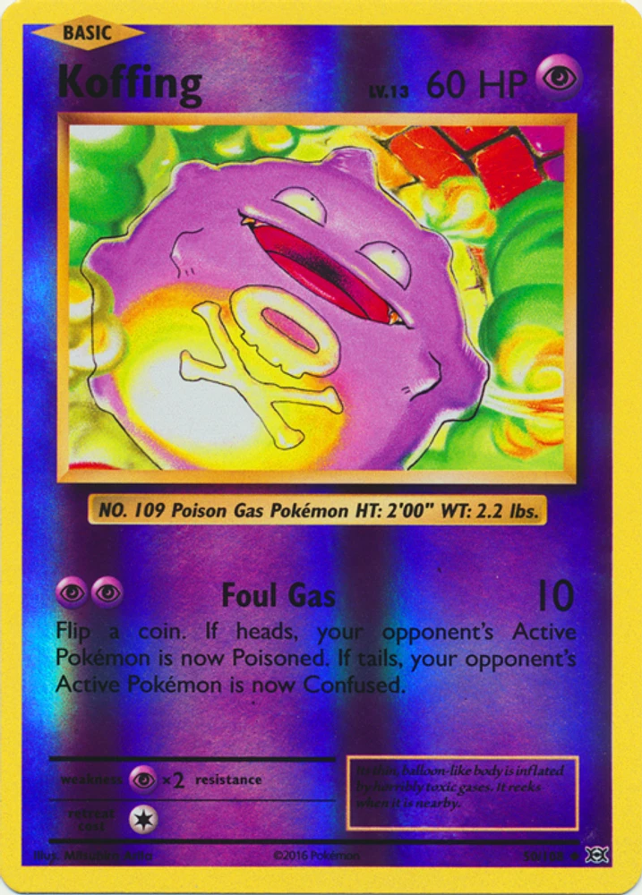 Koffing - 50/108 - Uncommon - Reverse Holo