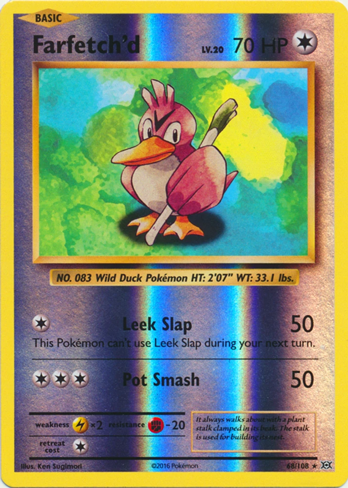 Farfetch'd - 68/108 - Rare - Reverse Holo