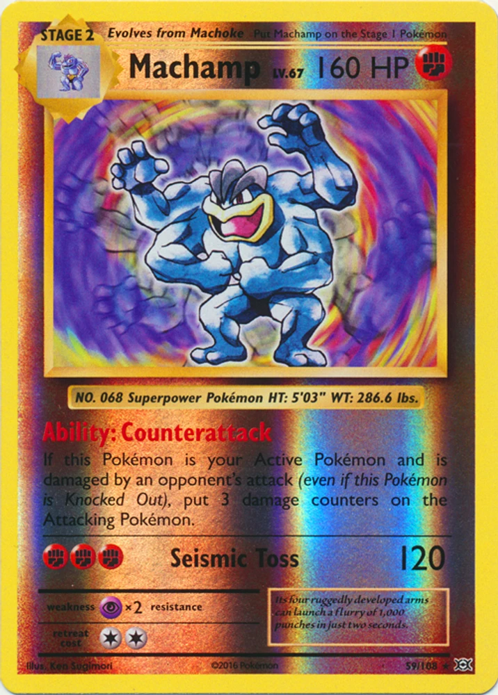 Machamp - 59/108 - Holo Rare - Reverse Holo