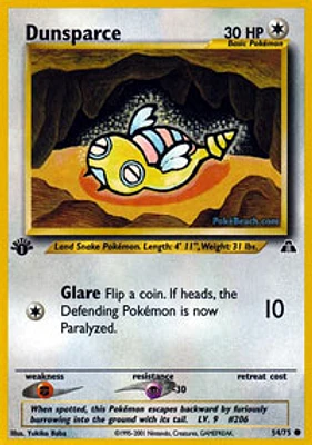 Dunsparce - 54/75 - Common - 1st Edition