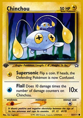 Chinchou - 55/111 - Common - 1st Edition