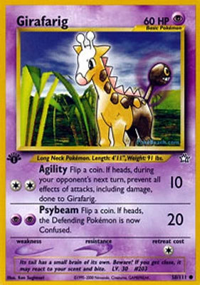 Girafarig - 58/111 - Common - 1st Edition