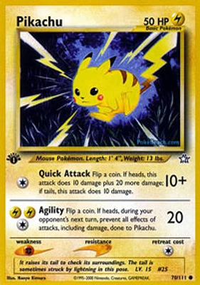 Pikachu - 70/111 - Common - 1st Edition