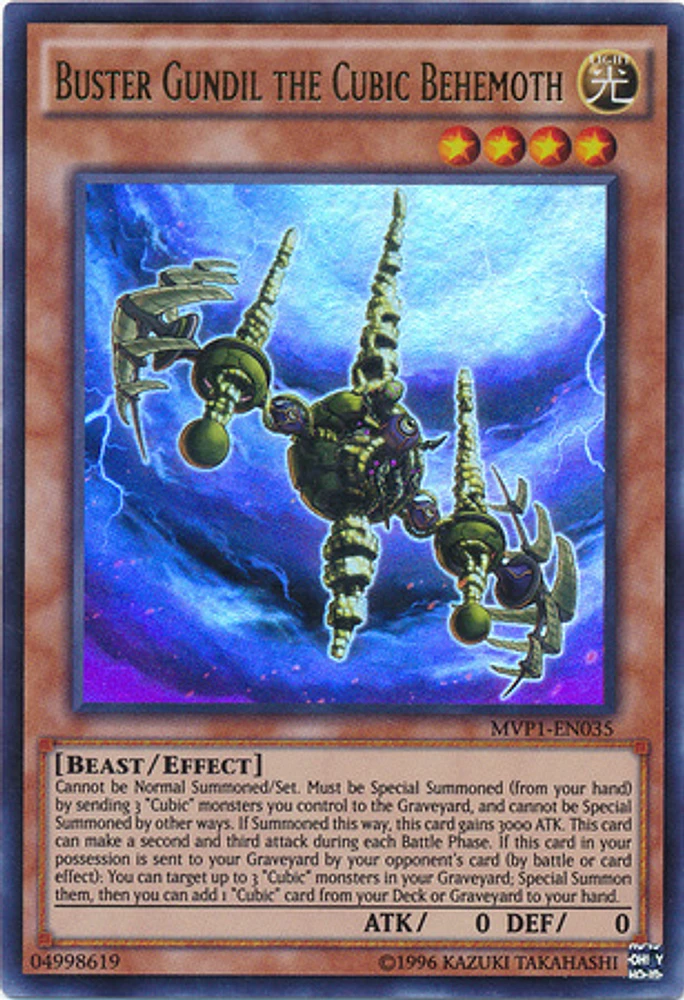 Buster Gundil the Cubic Behemoth - MVP1-EN035 - Ultra Rare - Unlimited Edition