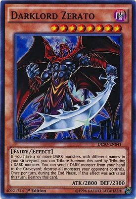 Darklord Zerato - DESO-EN041 - Super Rare - 1st Edition